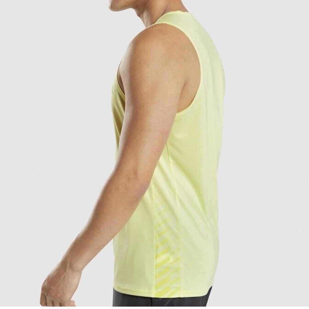 Gymshark Yellow Lightweight Mesh Men’s Athletic Tank Top Large - Picture 2 of 14